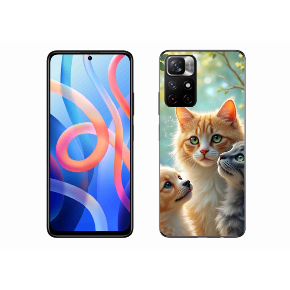 Gelový kryt mmCase na Xiaomi Redmi Note 11S 5G - zvířecí přátelství 2