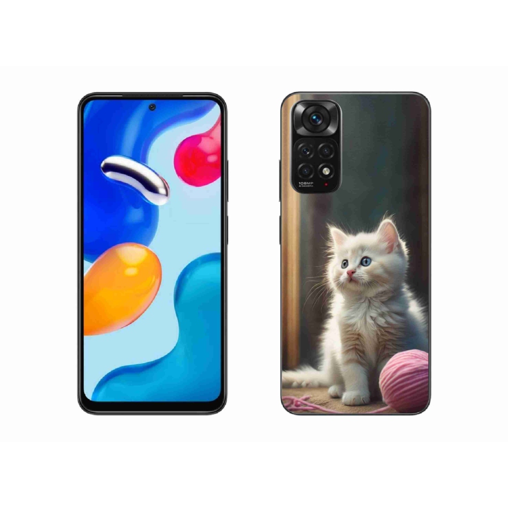 Gelový kryt mmCase na Xiaomi Redmi Note 11S - bílé kotě 2
