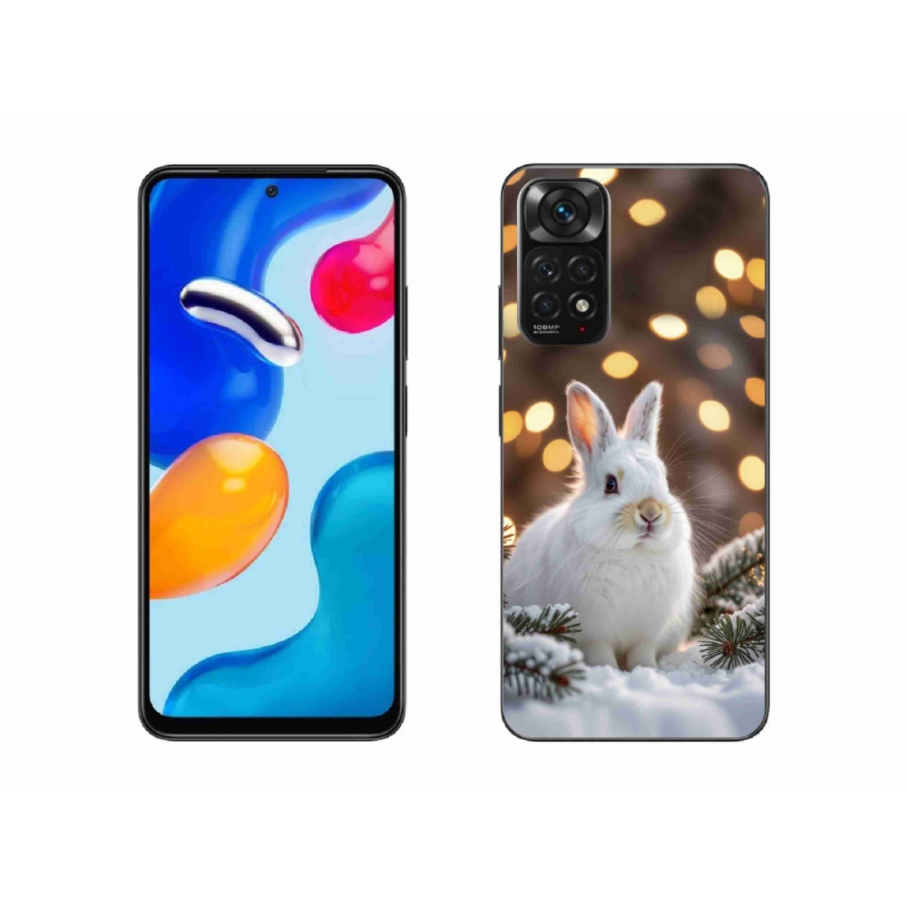 Gelový kryt mmCase na Xiaomi Redmi Note 11S - bílý zajíc