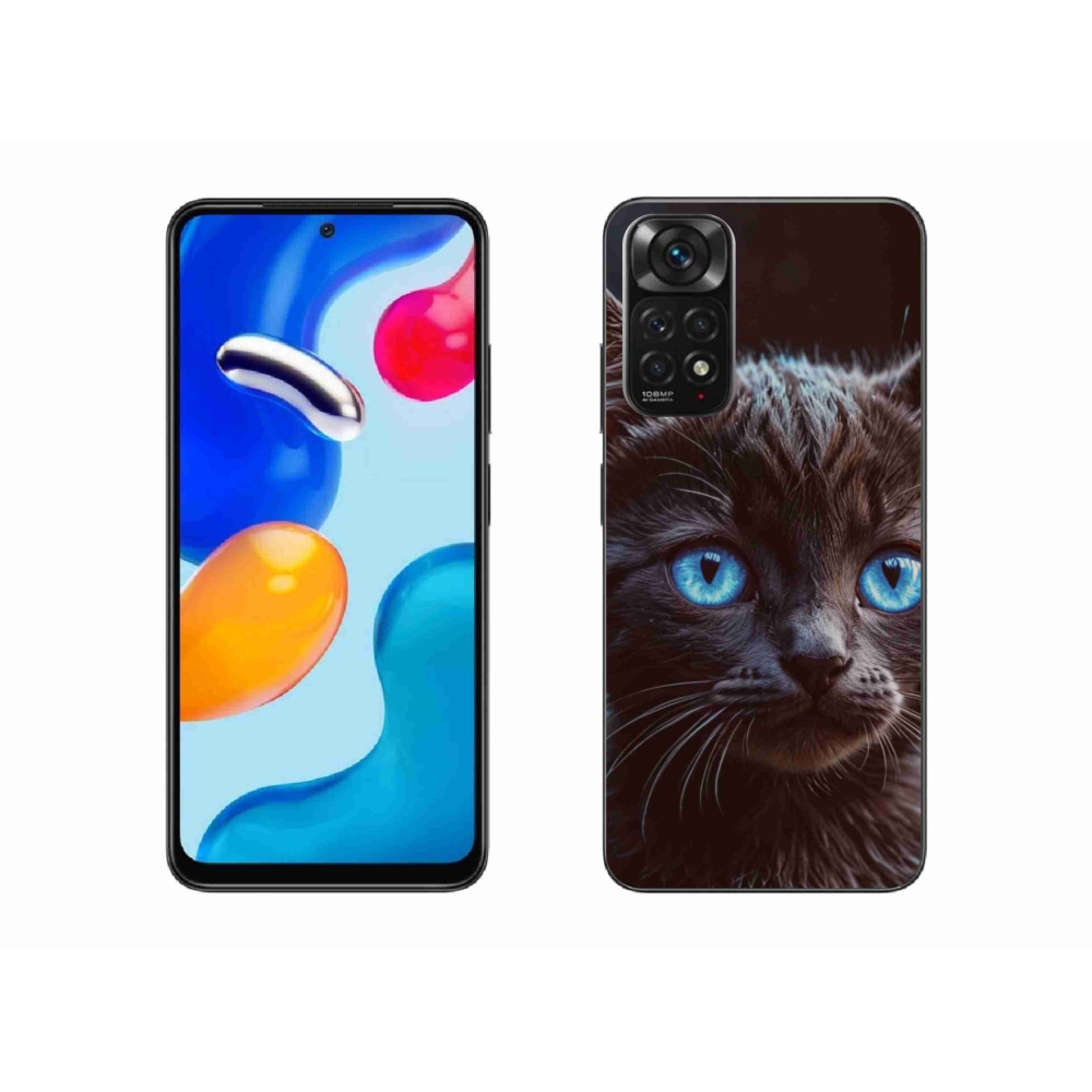 Gelový kryt mmCase na Xiaomi Redmi Note 11S - černé kotě 2
