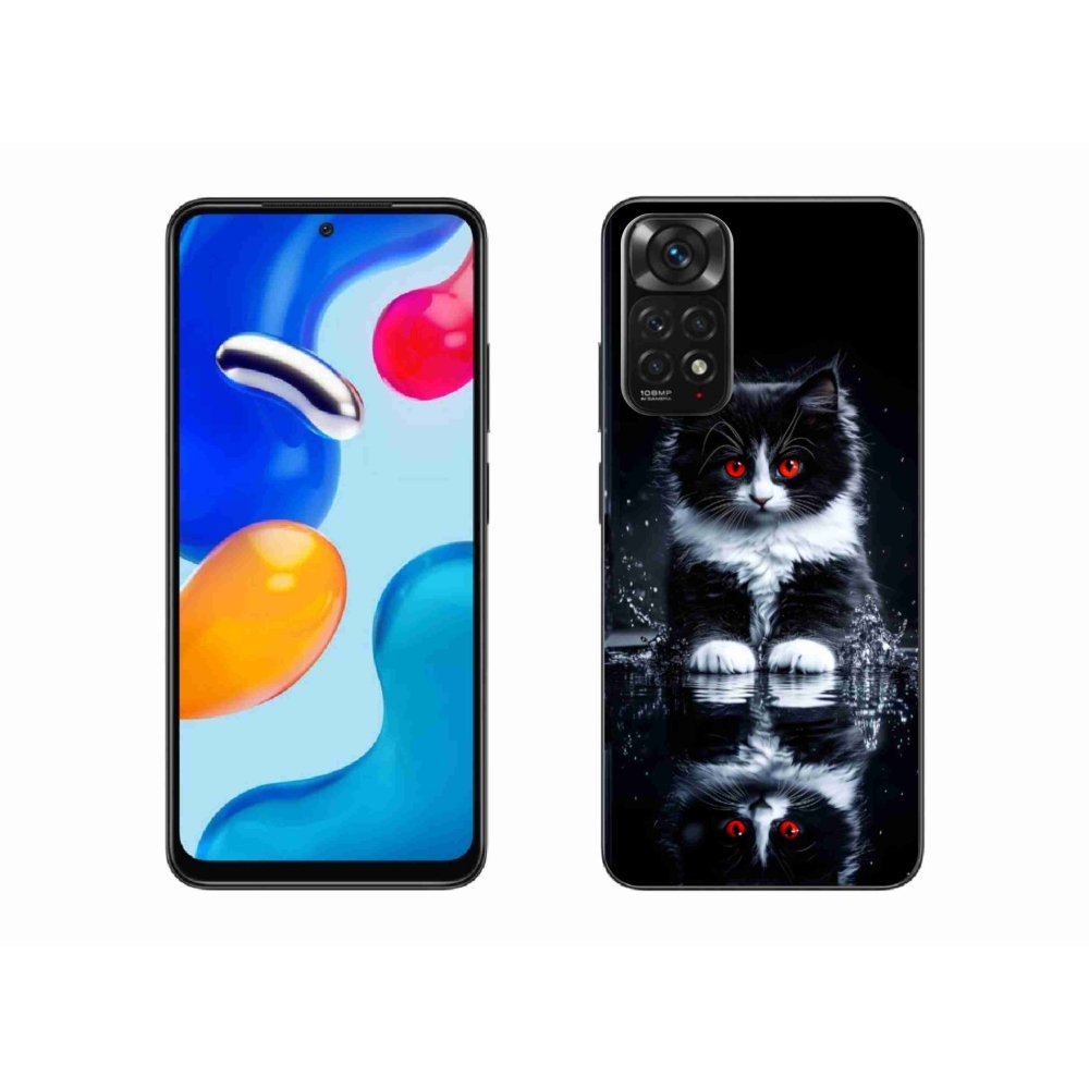Gelový kryt mmCase na Xiaomi Redmi Note 11S - černobílé kotě