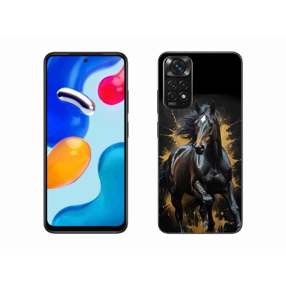 Gelový kryt mmCase na Xiaomi Redmi Note 11S - elegantní černý hřebec