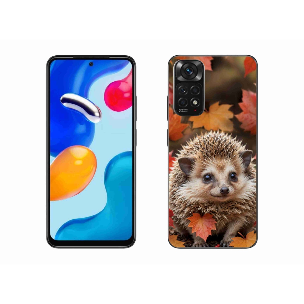 Gelový kryt mmCase na Xiaomi Redmi Note 11S - ježek v listí