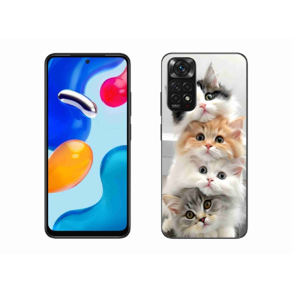 Gelový kryt mmCase na Xiaomi Redmi Note 11S - kočičí parta