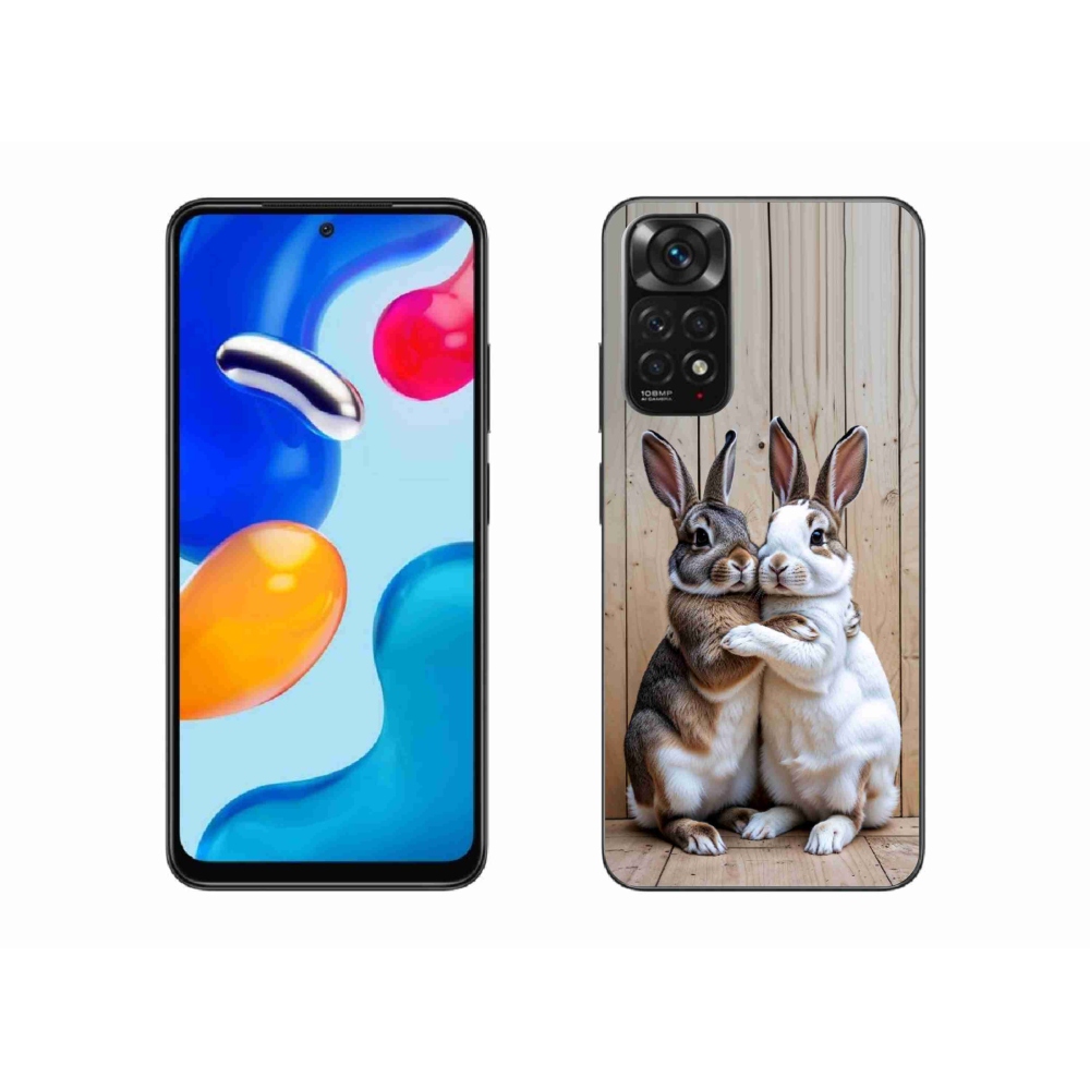Gelový kryt mmCase na Xiaomi Redmi Note 11S - králičí pár