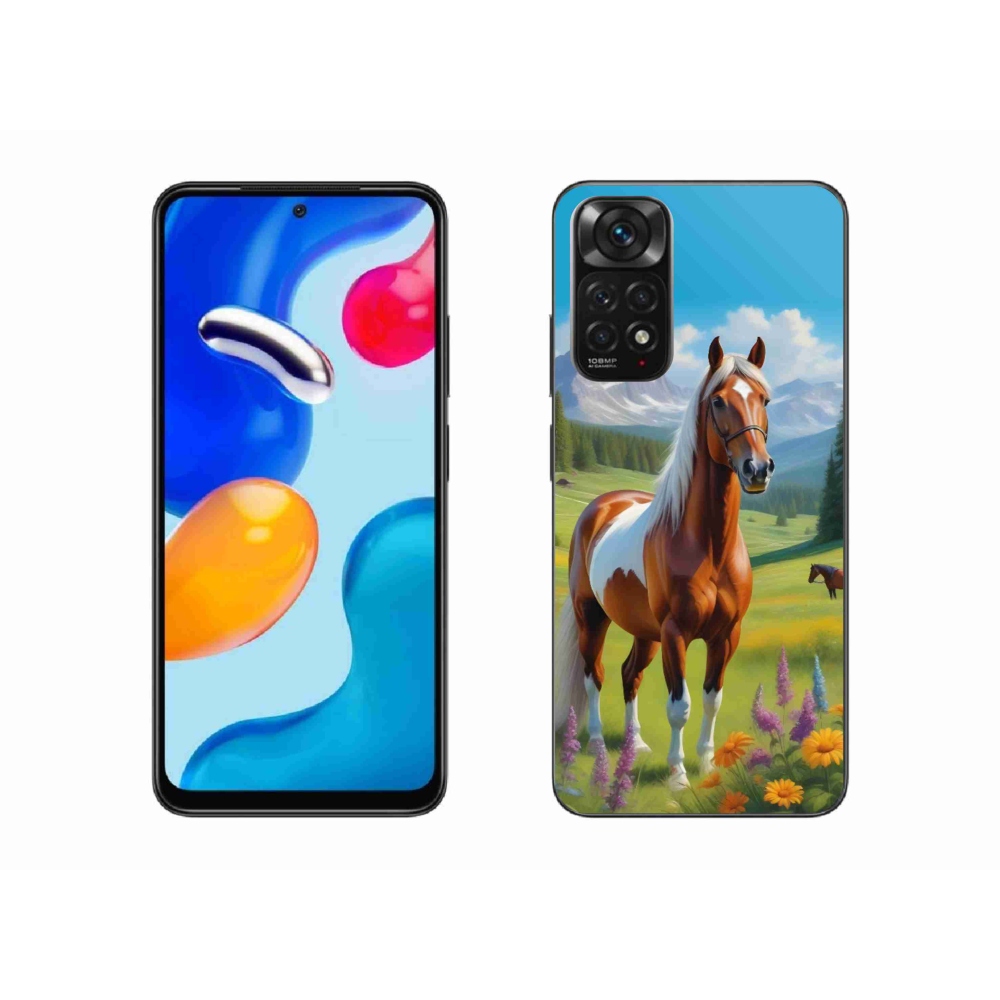 Gelový kryt mmCase na Xiaomi Redmi Note 11S - kůň na louce