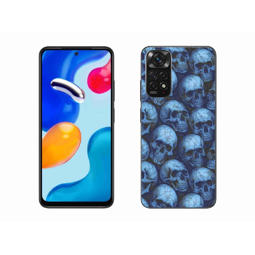 Gelový kryt mmCase na Xiaomi Redmi Note 11S - lebky