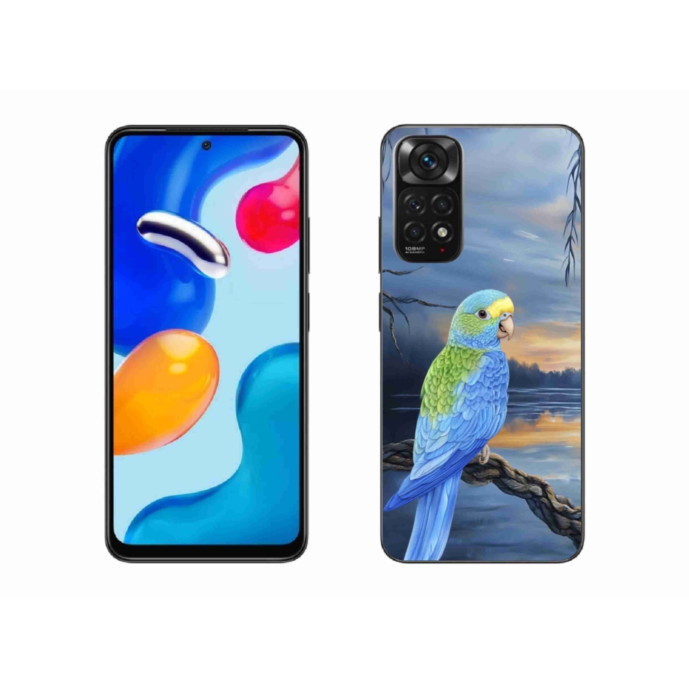 Gelový kryt mmCase na Xiaomi Redmi Note 11S - modrý papoušek