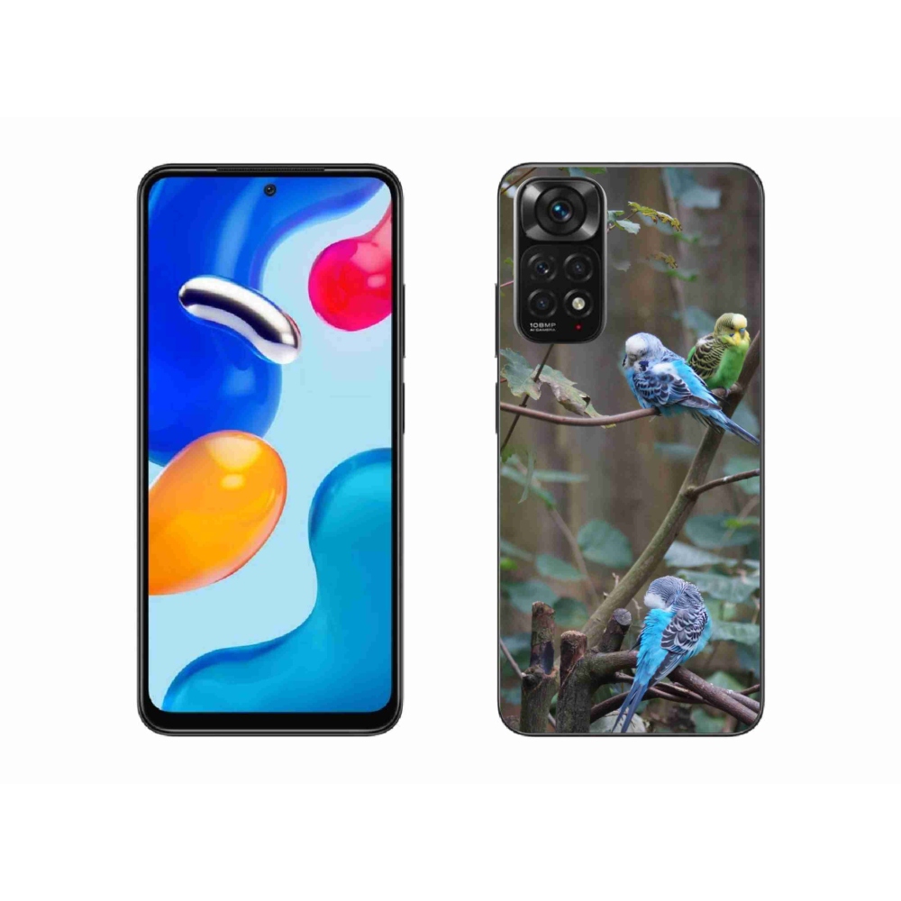Gelový kryt mmCase na Xiaomi Redmi Note 11S - papoušci na větvi