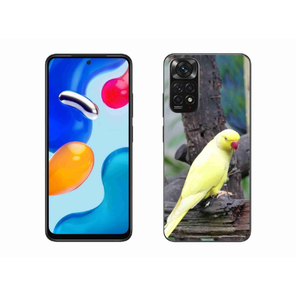 Gelový kryt mmCase na Xiaomi Redmi Note 11S - papoušek alexandr žlutý