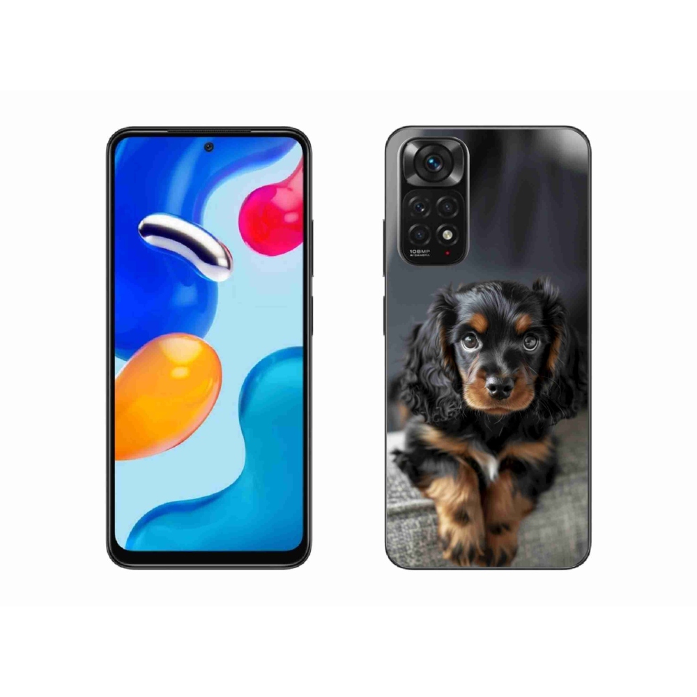 Gelový kryt mmCase na Xiaomi Redmi Note 11S - roztomilý dlouhosrstý jezevčík