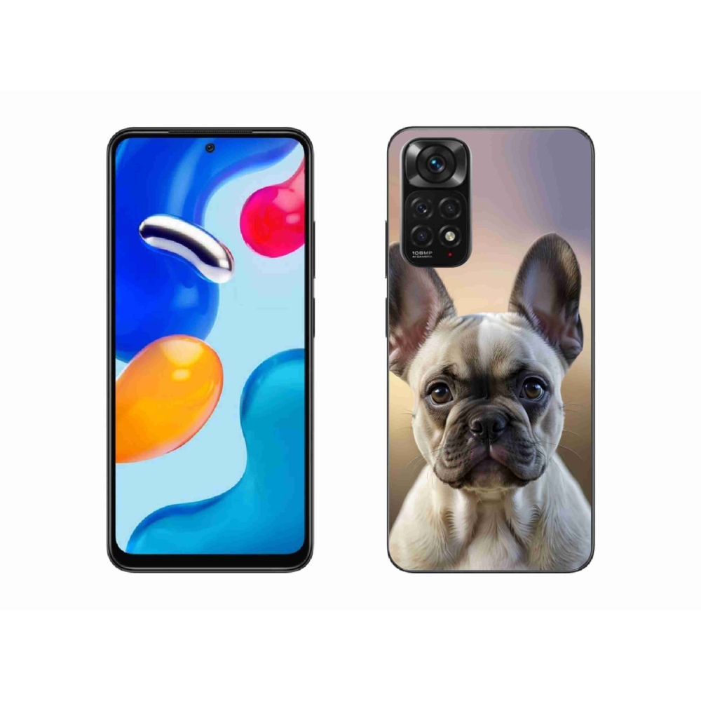 Gelový kryt mmCase na Xiaomi Redmi Note 11S - roztomilý francouzský buldoček