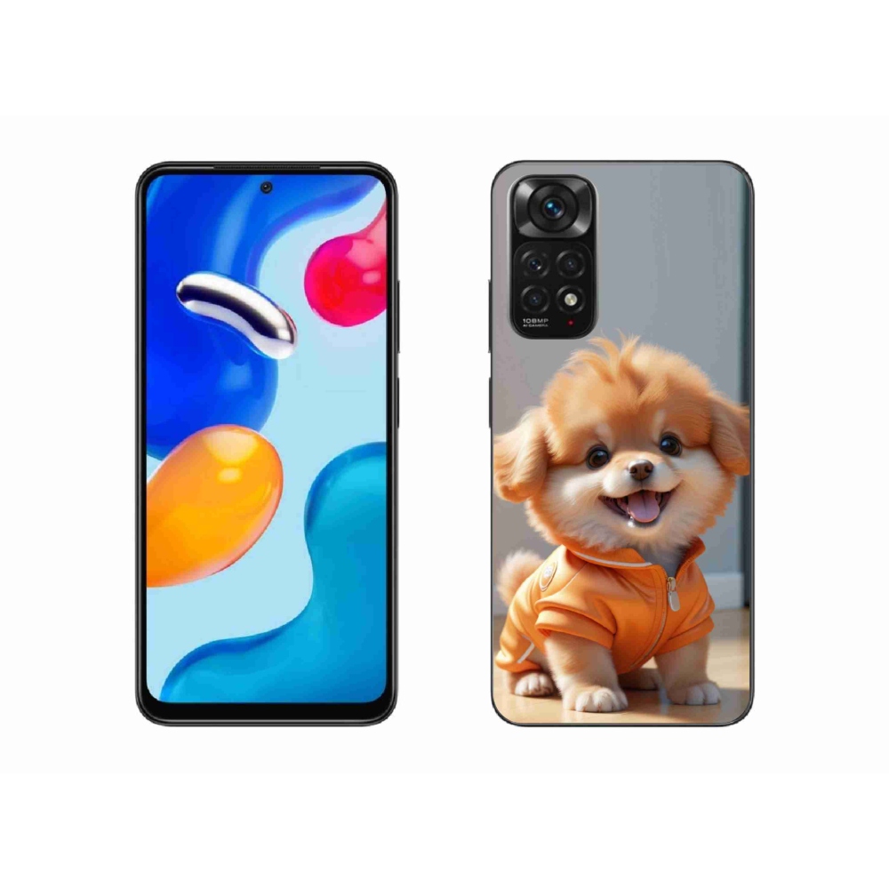 Gelový kryt mmCase na Xiaomi Redmi Note 11S - roztomilý pomeranian v mikině
