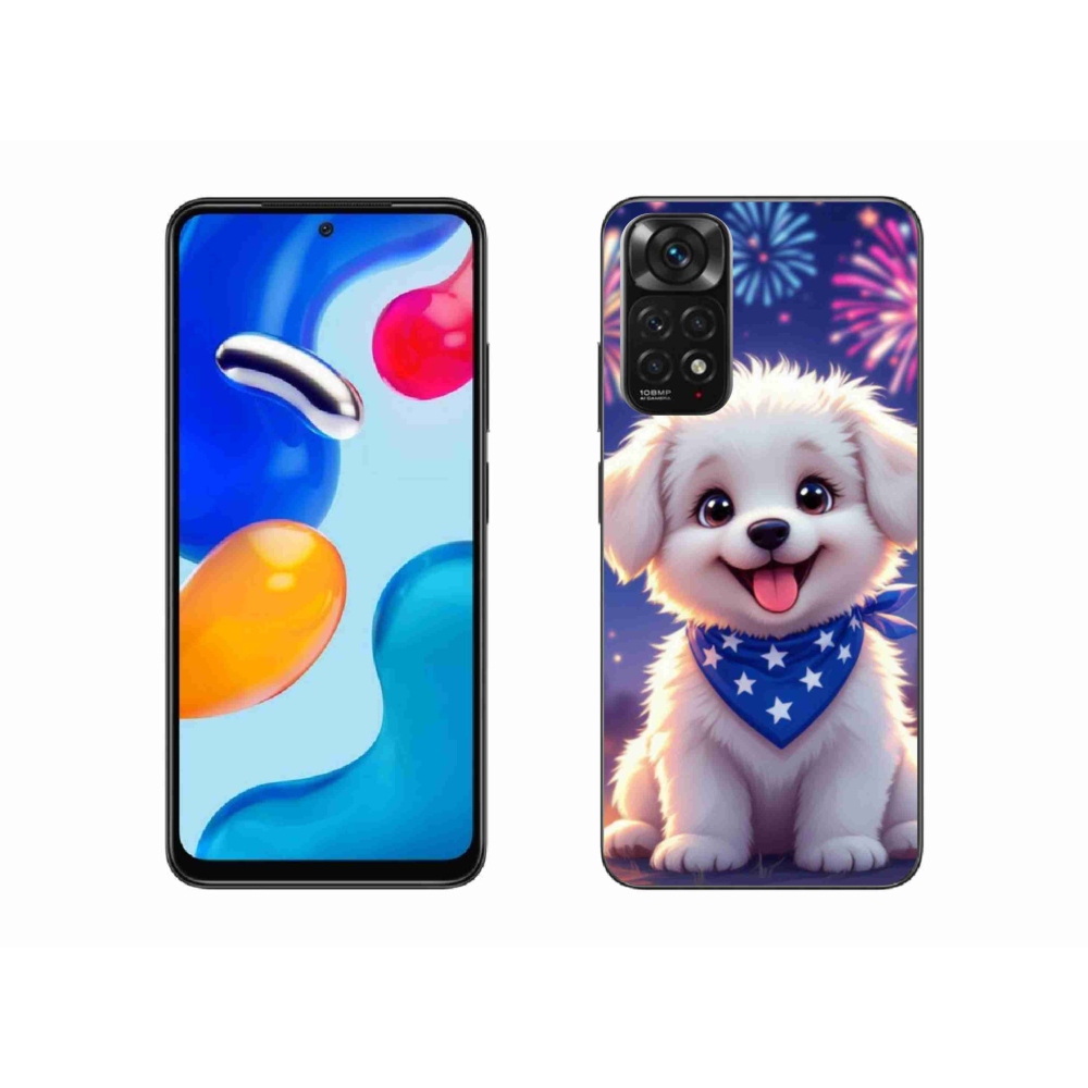 Gelový kryt mmCase na Xiaomi Redmi Note 11S - slavnostní štěně