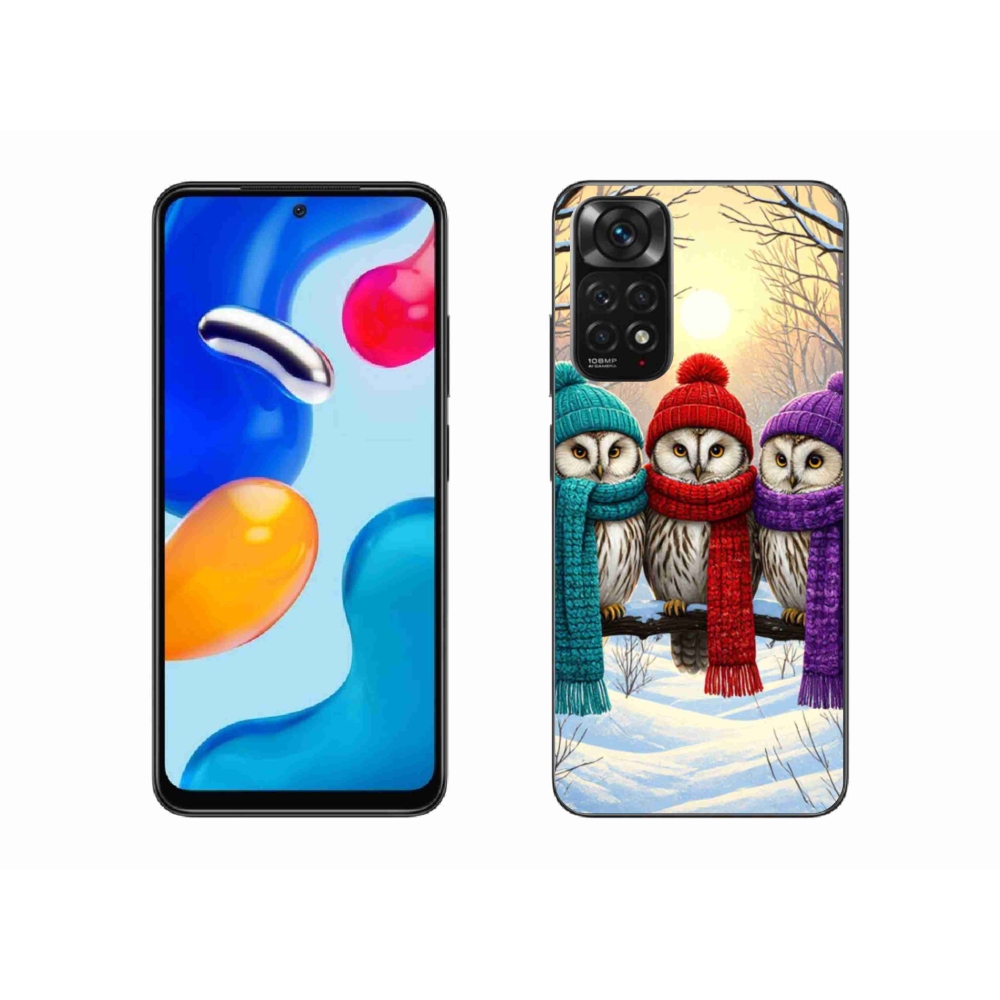 Gelový kryt mmCase na Xiaomi Redmi Note 11S - soví přátelé