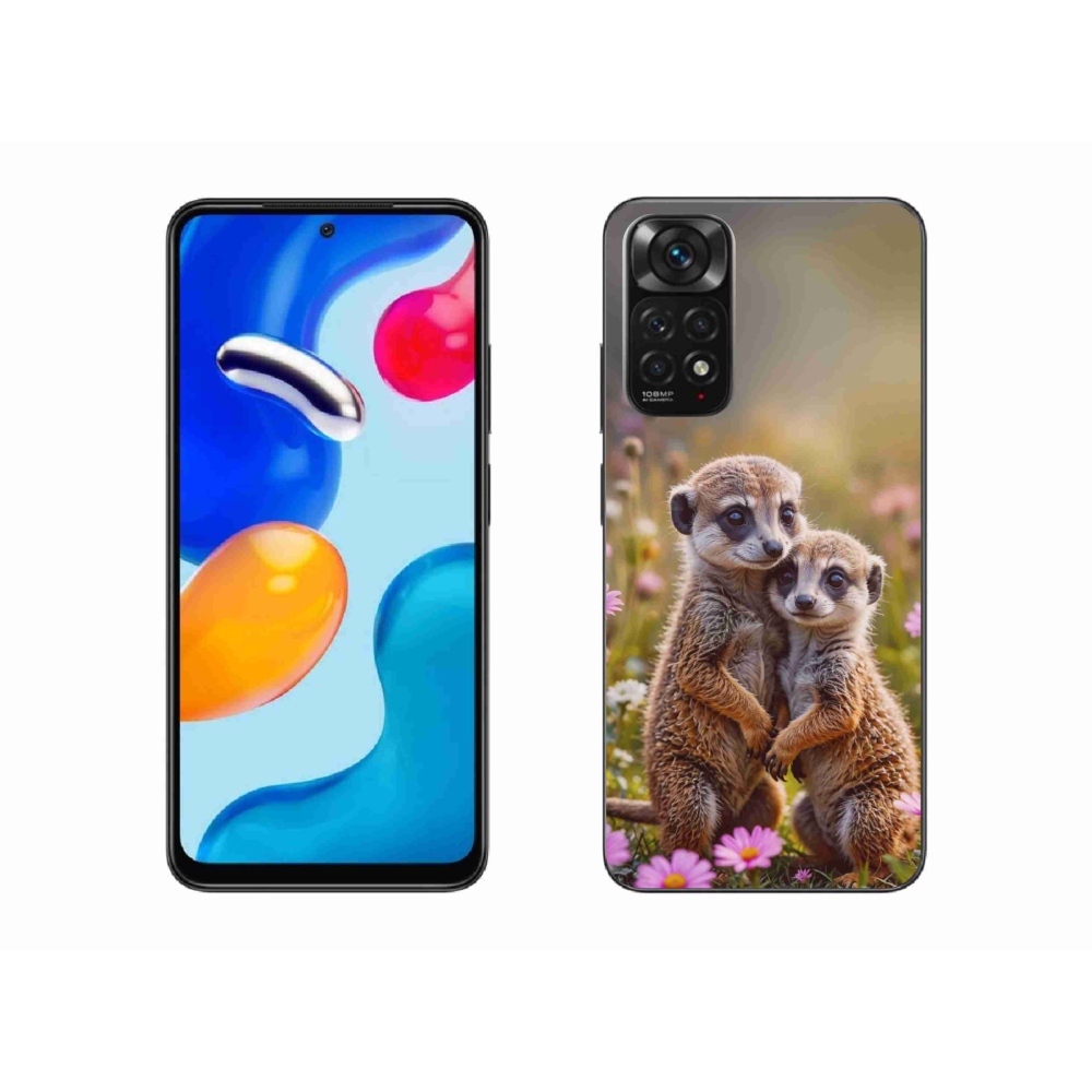 Gelový kryt mmCase na Xiaomi Redmi Note 11S - surikatí duo