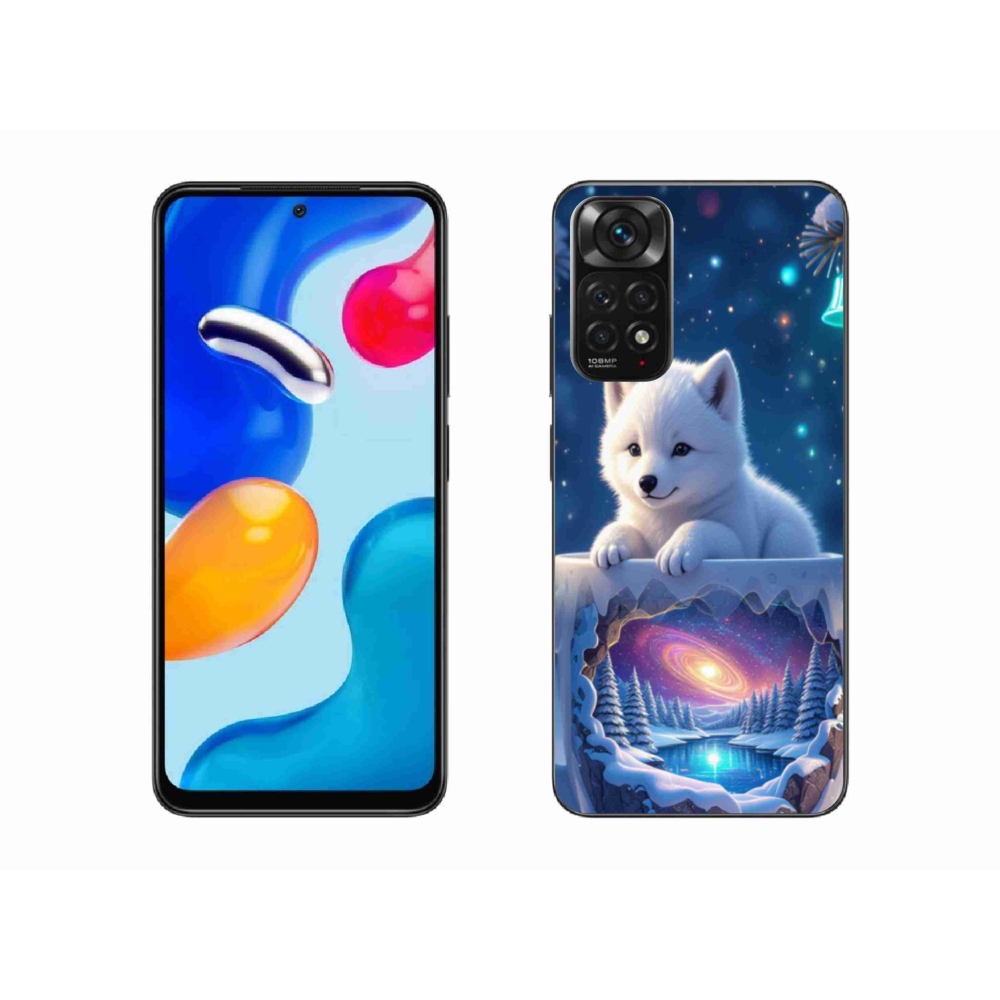 Gelový kryt mmCase na Xiaomi Redmi Note 11S - vánoční štěně