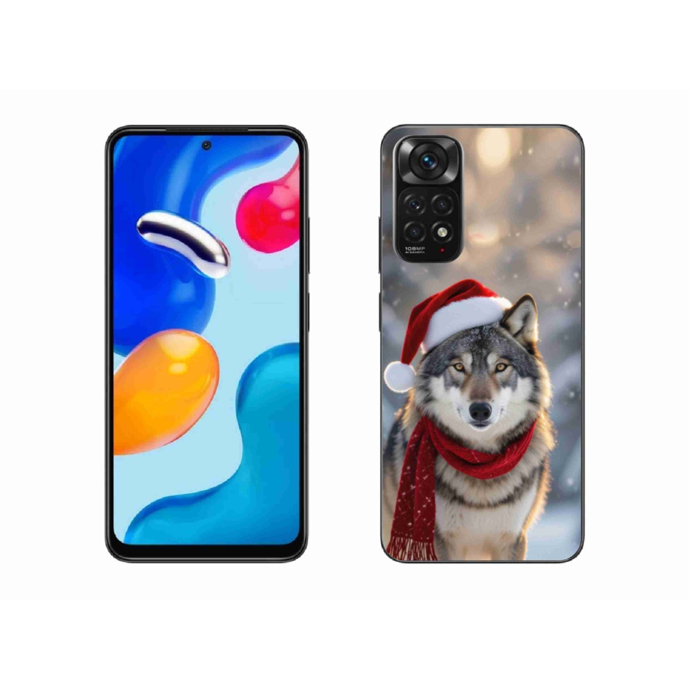 Gelový kryt mmCase na Xiaomi Redmi Note 11S - vánoční vlk