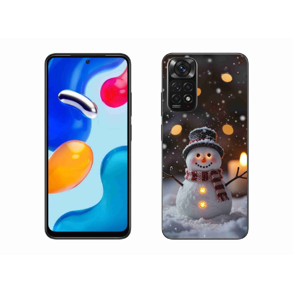 Gelový kryt mmCase na Xiaomi Redmi Note 11S - veselý sněhulák