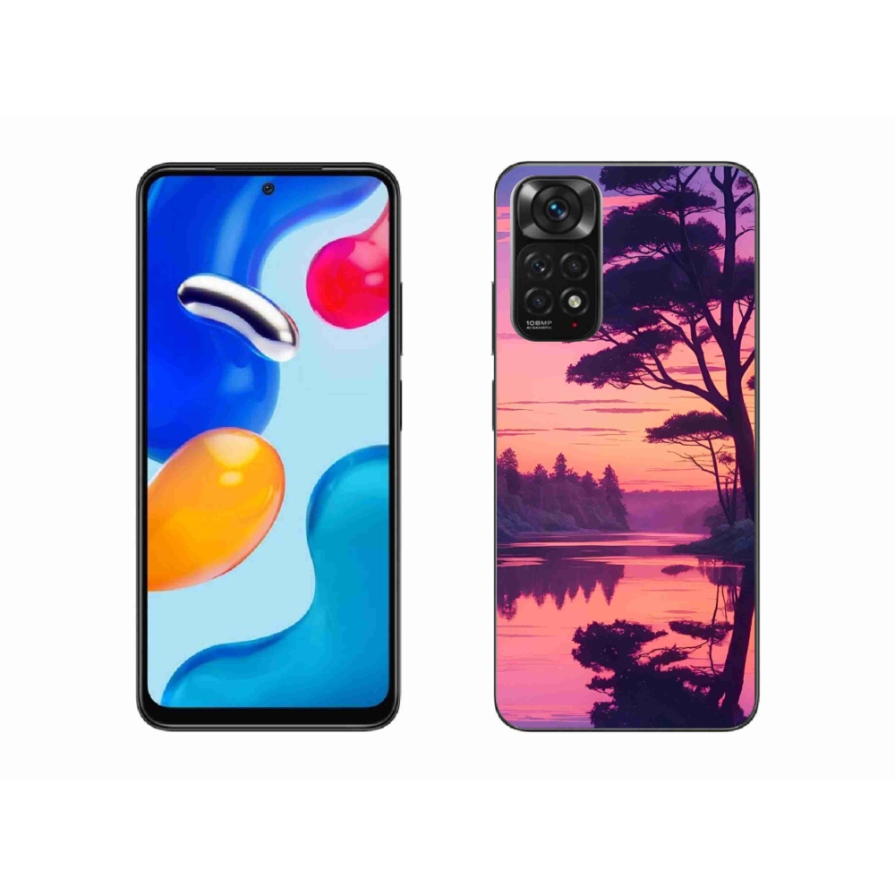 Gelový kryt mmCase na Xiaomi Redmi Note 11S - západ slunce nad jezerem