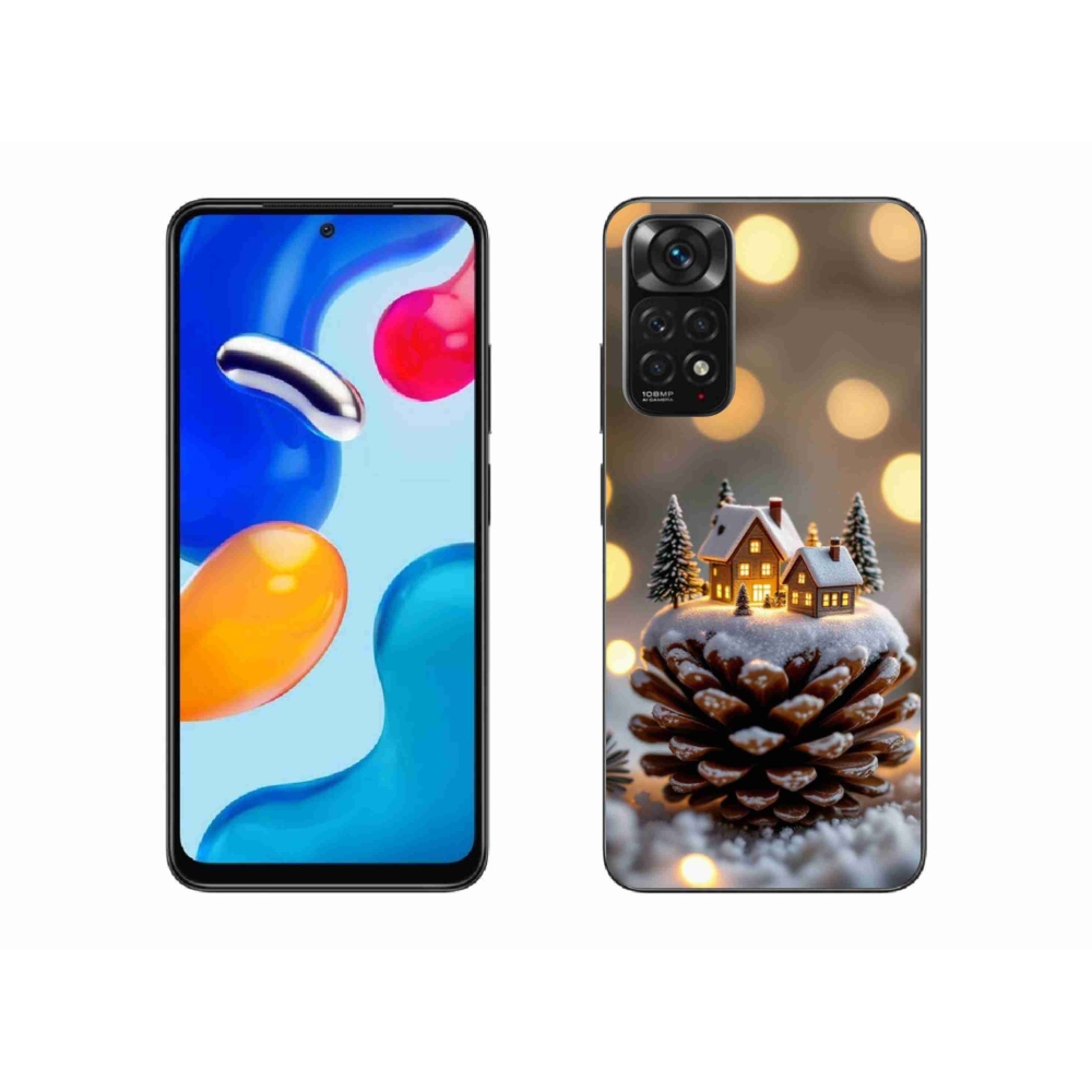 Gelový kryt mmCase na Xiaomi Redmi Note 11S - zimní vesnička