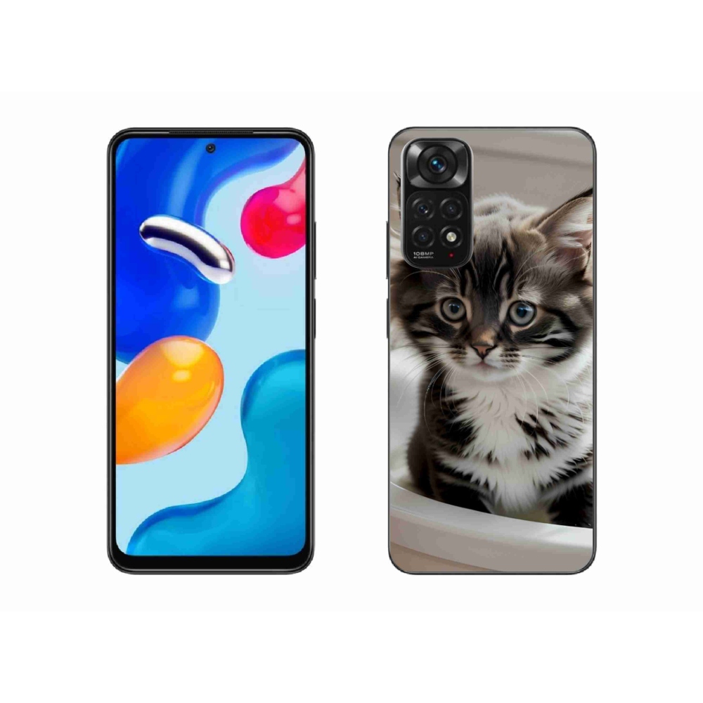 Gelový kryt mmCase na Xiaomi Redmi Note 11S - zvědavé kotě