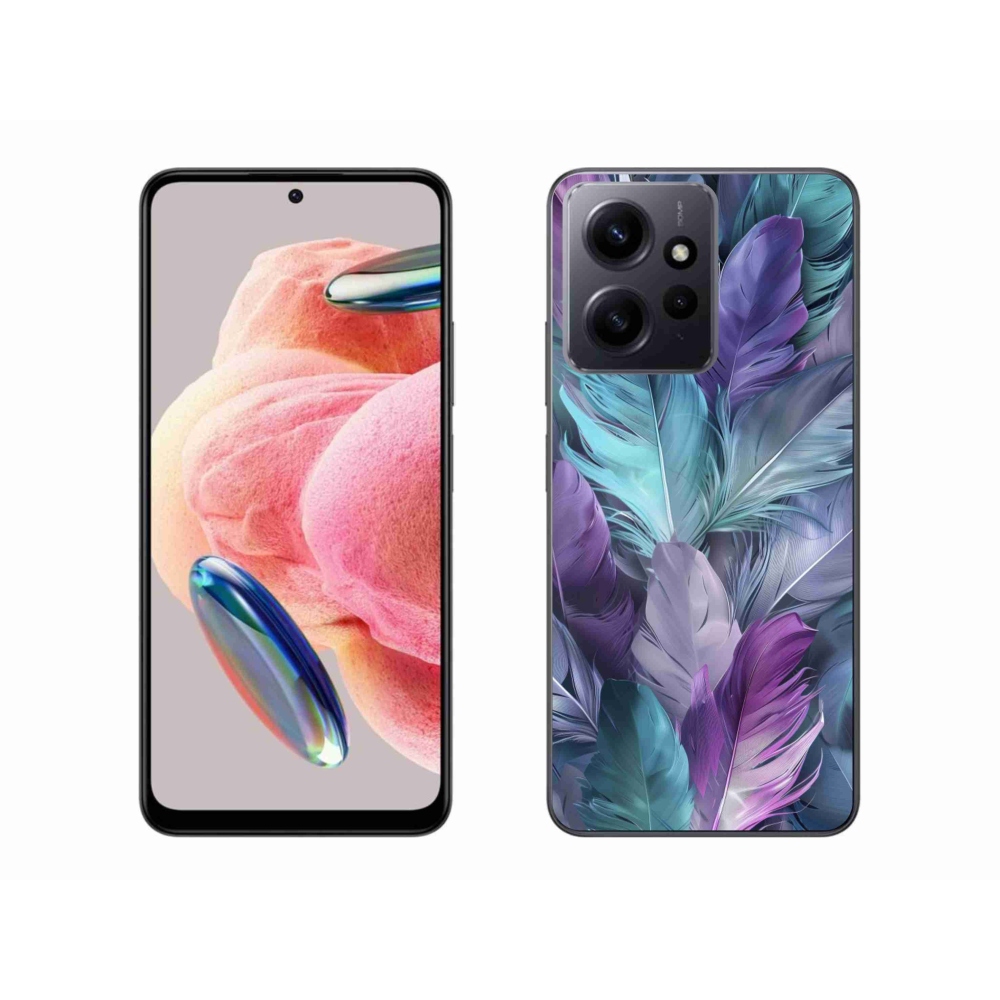Gelový kryt mmCase na Xiaomi Redmi Note 12 4G - barevné peří 2