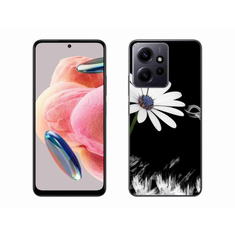 Gelový kryt mmCase na Xiaomi Redmi Note 12 4G - bílá květina