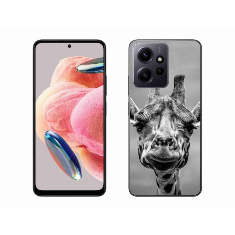 Gelový kryt mmCase na Xiaomi Redmi Note 12 4G - černobílá žirafa