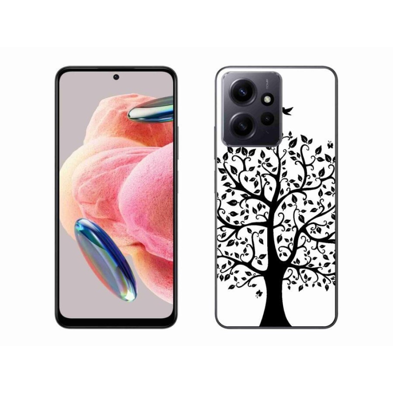 Gelový kryt mmCase na Xiaomi Redmi Note 12 4G - černobílý strom