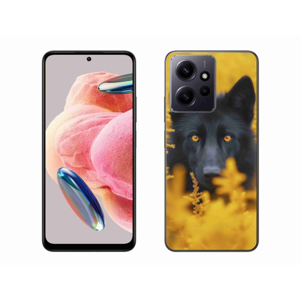 Gelový kryt mmCase na Xiaomi Redmi Note 12 4G - černý vlk 2
