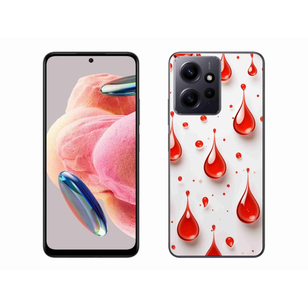 Gelový kryt mmCase na Xiaomi Redmi Note 12 4G - červené kapky