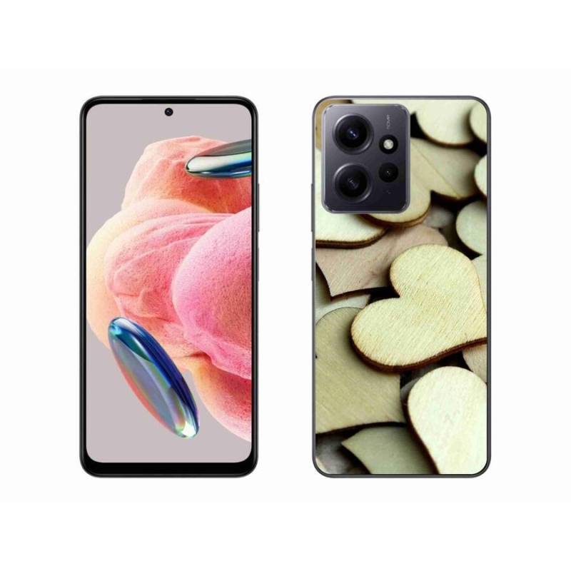 Gelový kryt mmCase na Xiaomi Redmi Note 12 4G - dřevěná srdíčka