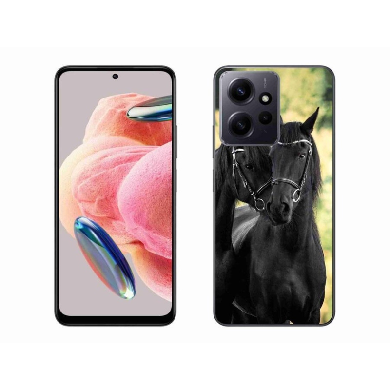 Gelový kryt mmCase na Xiaomi Redmi Note 12 4G - dva černí koně