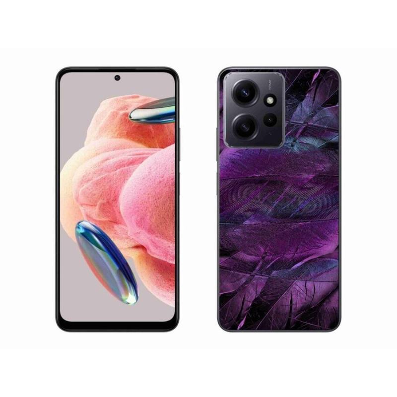 Gelový kryt mmCase na Xiaomi Redmi Note 12 4G - fialová pírka