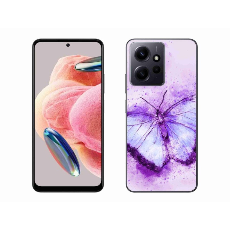 Gelový kryt mmCase na Xiaomi Redmi Note 12 4G - fialový motýl