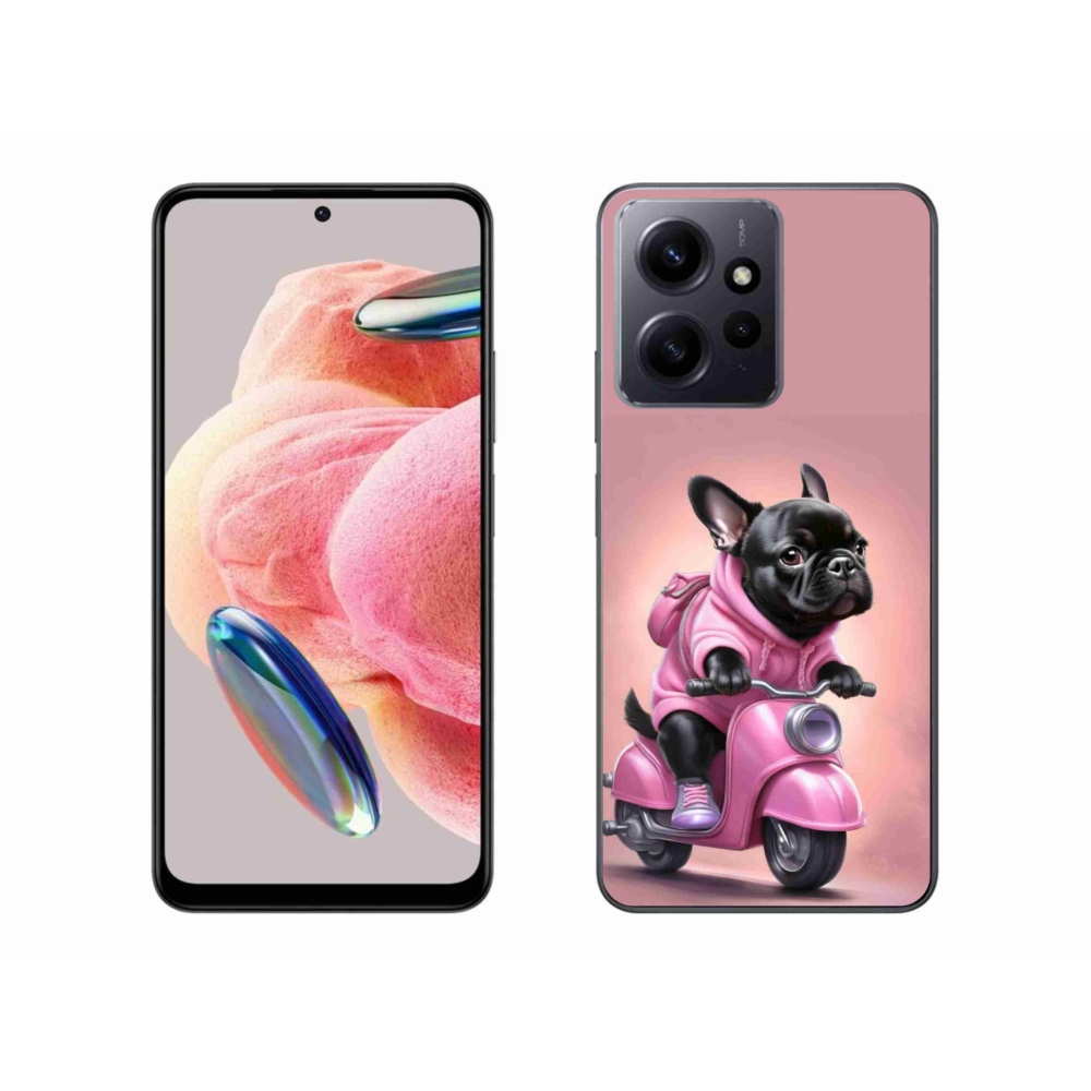 Gelový kryt mmCase na Xiaomi Redmi Note 12 4G - francouzský buldoček na skútru