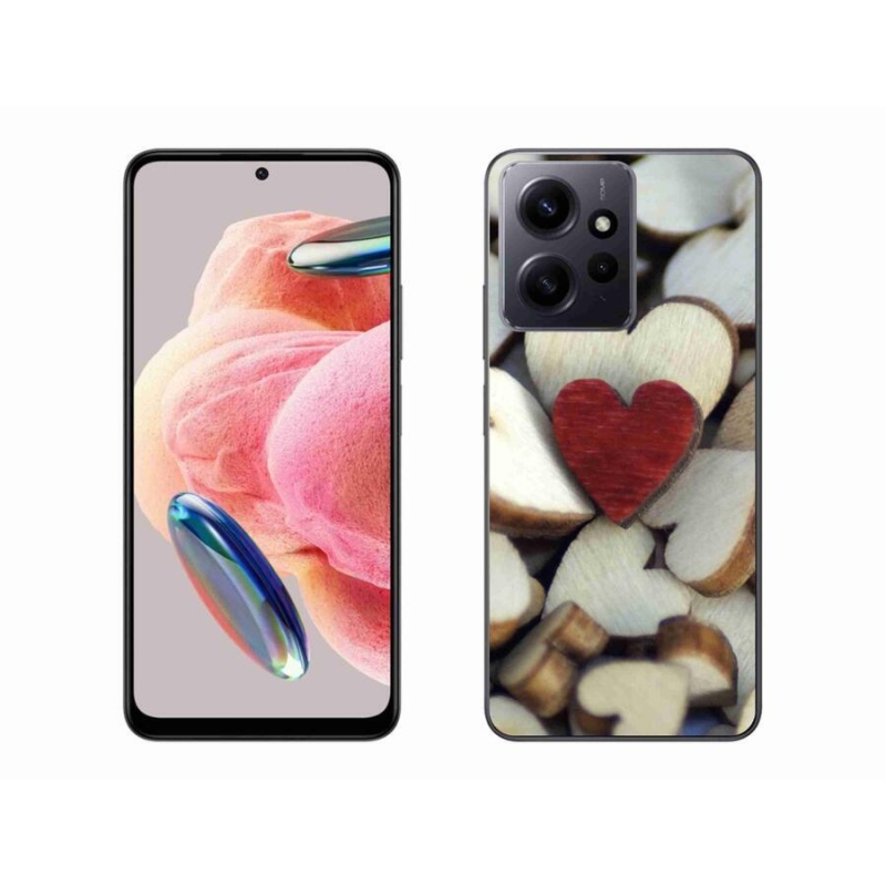 Gelový kryt mmCase na Xiaomi Redmi Note 12 4G - gravírované červené srdce