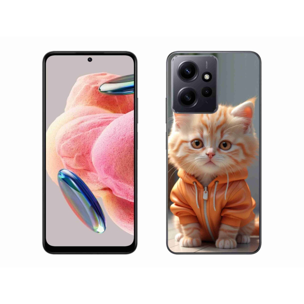 Gelový kryt mmCase na Xiaomi Redmi Note 12 4G - kotě v mikině