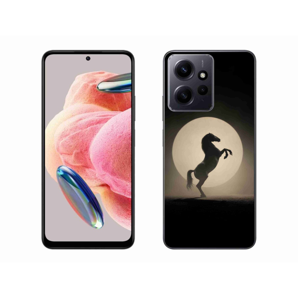 Gelový kryt mmCase na Xiaomi Redmi Note 12 4G - kůň v siluetě