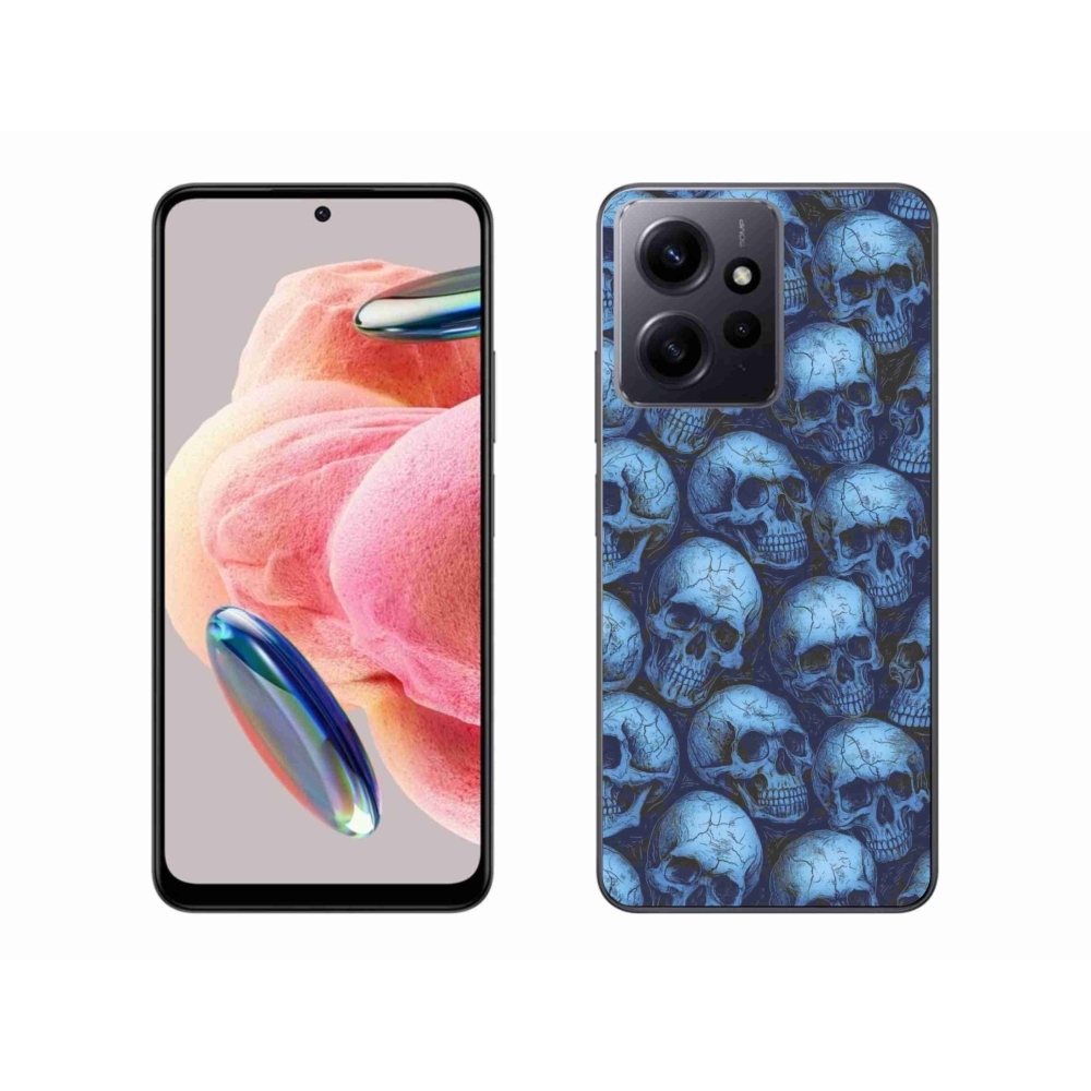 Gelový kryt mmCase na Xiaomi Redmi Note 12 4G - lebky