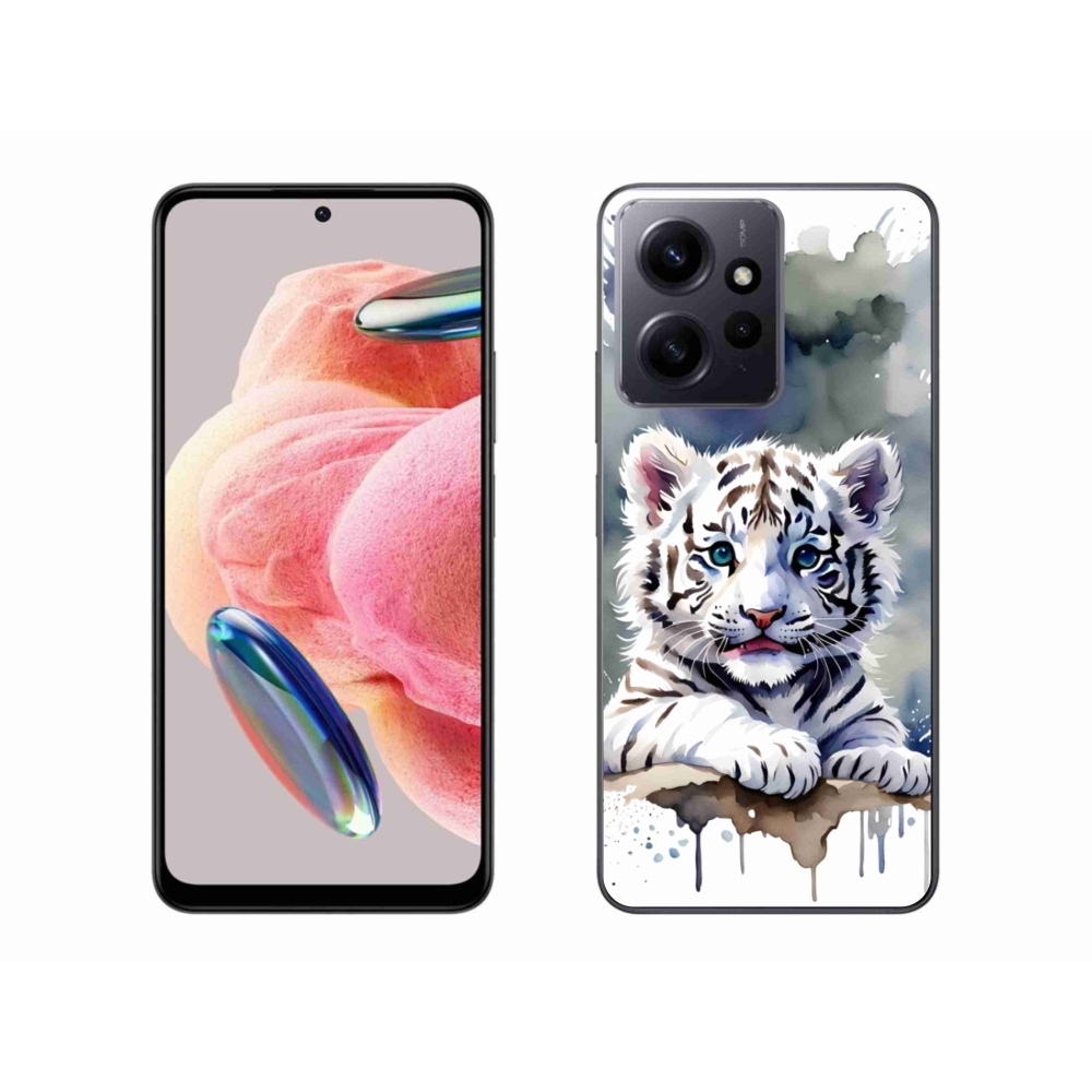 Gelový kryt mmCase na Xiaomi Redmi Note 12 4G - mládě bílého tygra