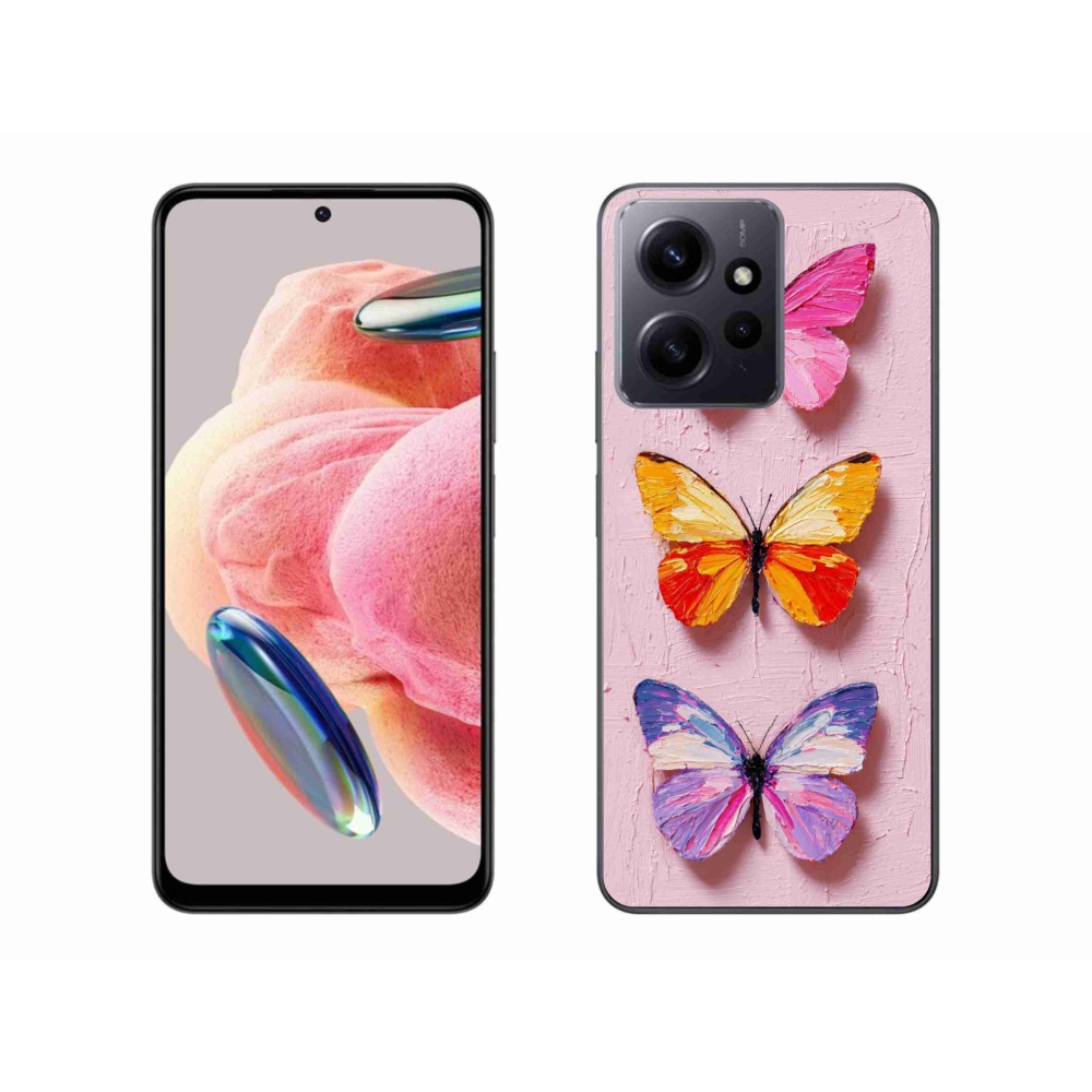 Gelový kryt mmCase na Xiaomi Redmi Note 12 4G - motýlí trojice