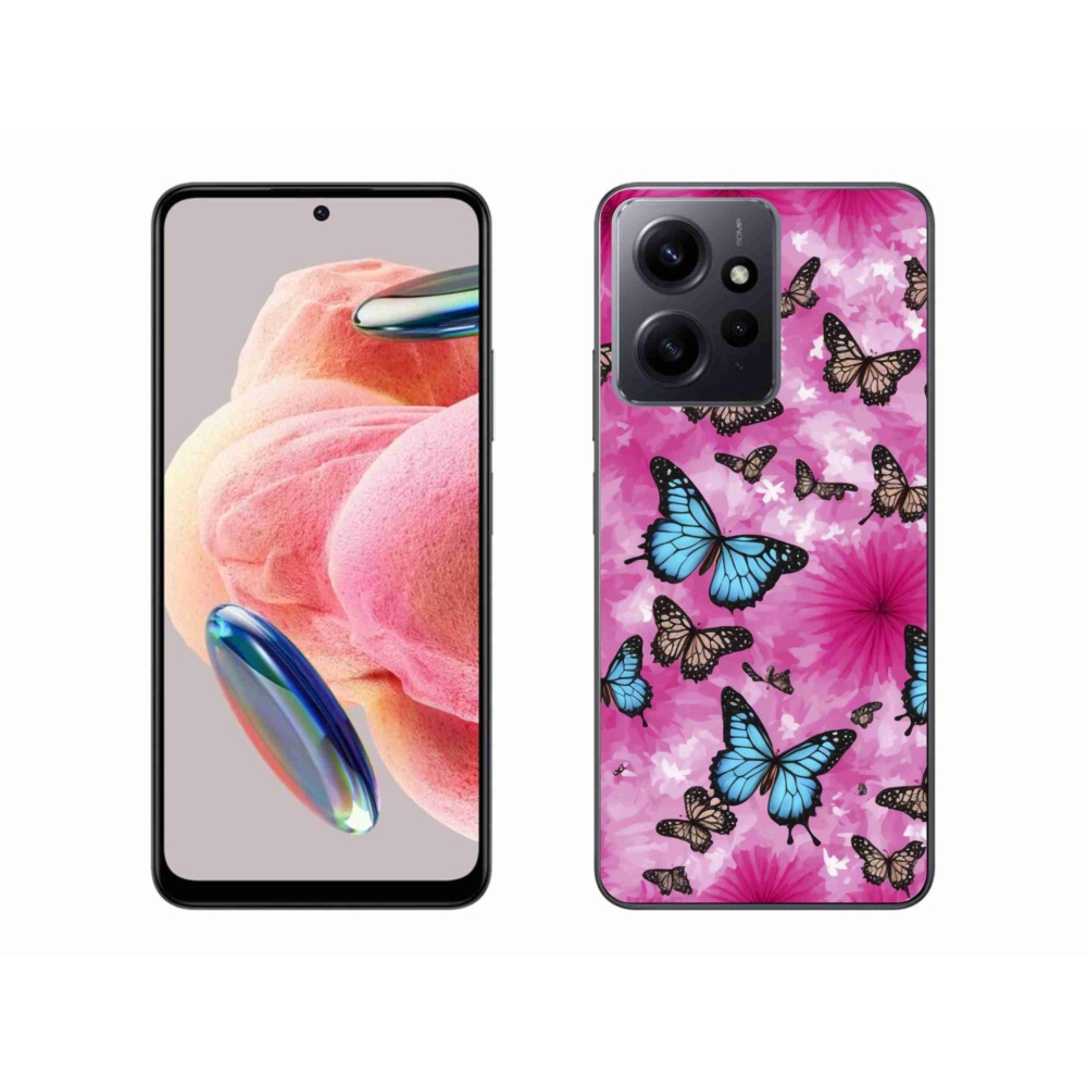 Gelový kryt mmCase na Xiaomi Redmi Note 12 4G - motýlí zahrada