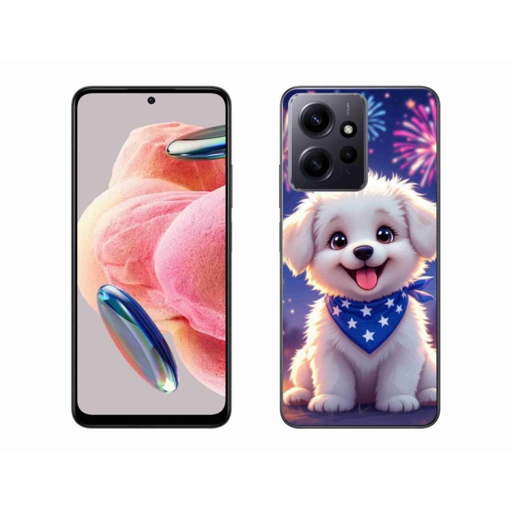 Gelový kryt mmCase na Xiaomi Redmi Note 12 4G - slavnostní štěně