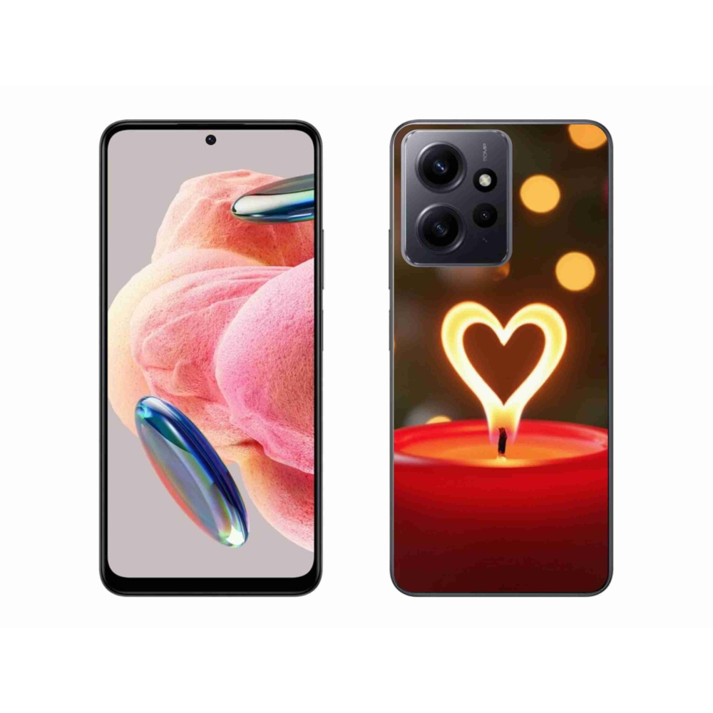 Gelový kryt mmCase na Xiaomi Redmi Note 12 4G - srdce z plamene