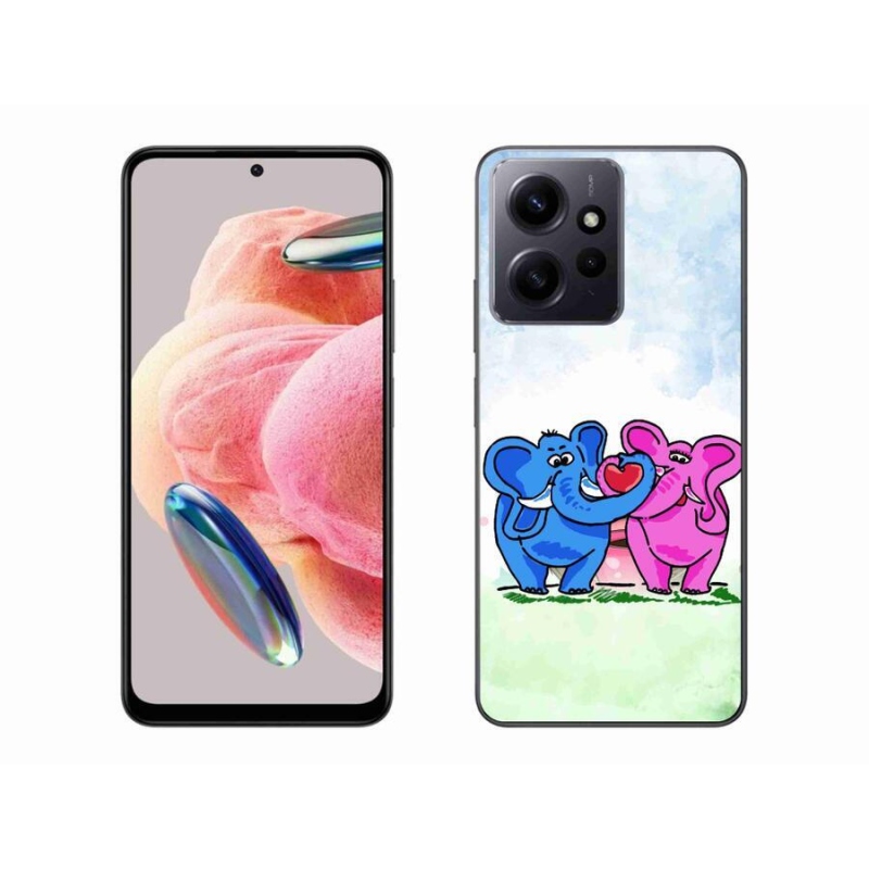 Gelový kryt mmCase na Xiaomi Redmi Note 12 4G - zamilovaní sloni