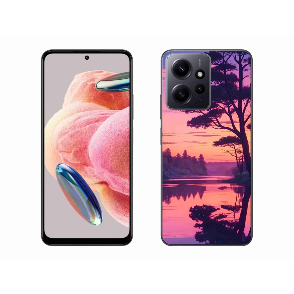 Gelový kryt mmCase na Xiaomi Redmi Note 12 4G - západ slunce nad jezerem