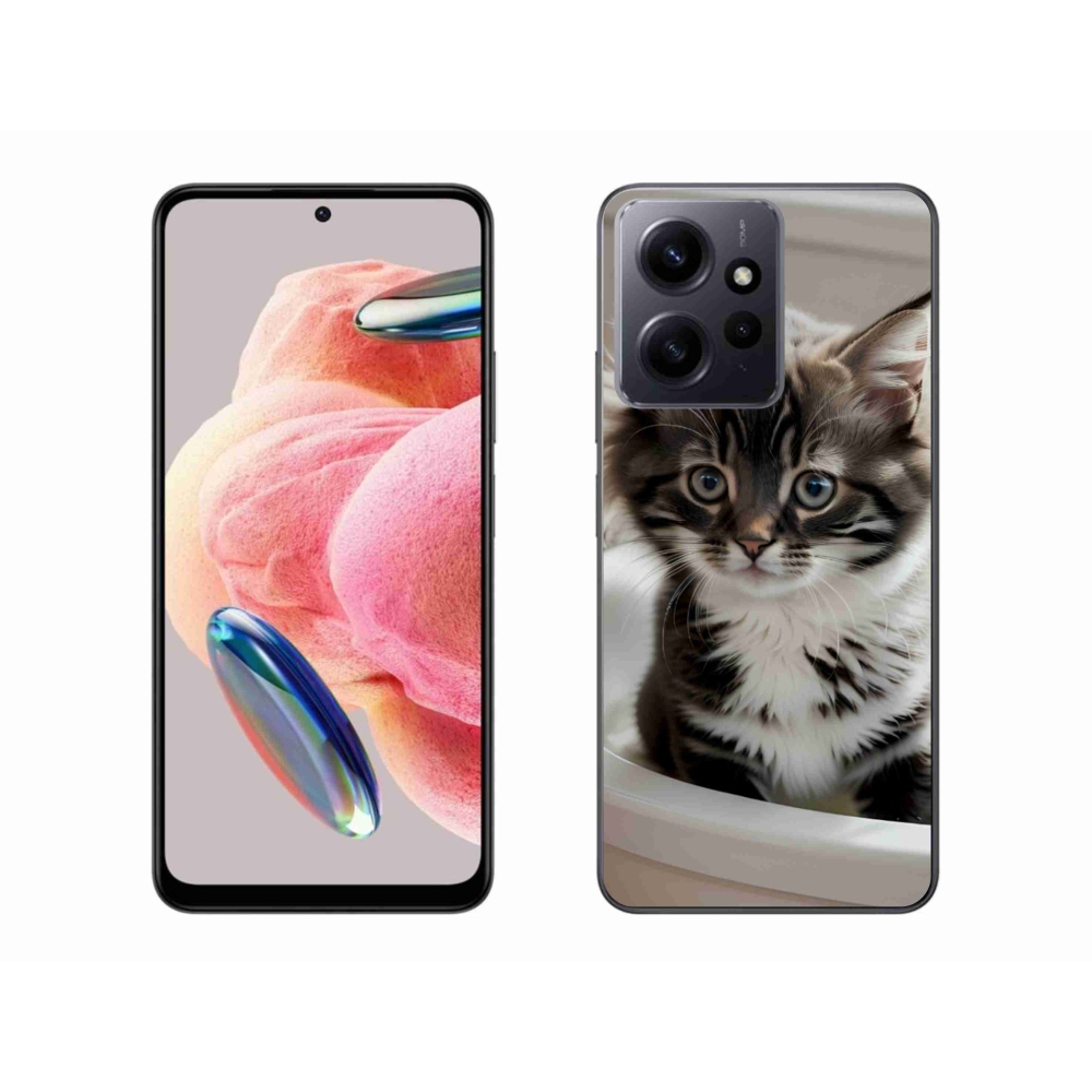 Gelový kryt mmCase na Xiaomi Redmi Note 12 4G - zvědavé kotě