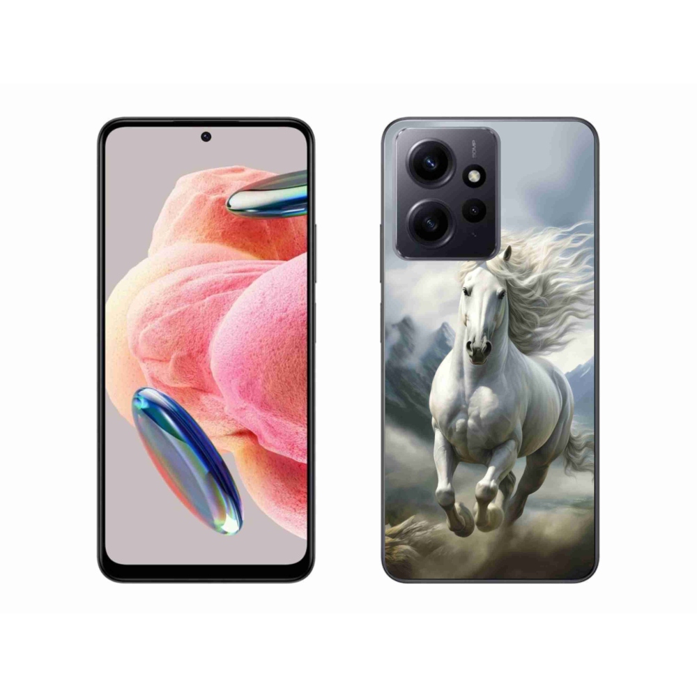 Gelový kryt mmCase na Xiaomi Redmi Note 12 - běžící bílý kůň 3
